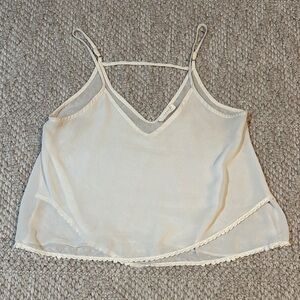 LUSH Semi Sheer Boho Tank Top